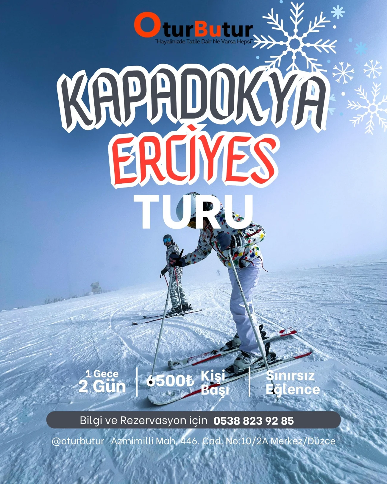 Kapadokya ve Erciyes Turu tur afişi