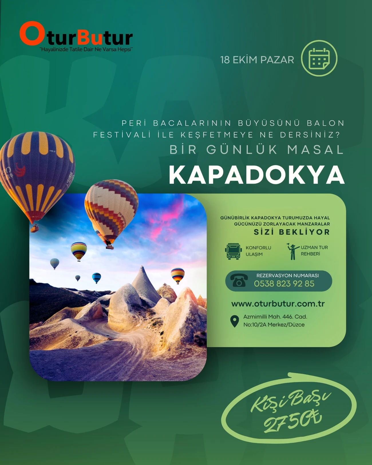 Kapadokya tur afişi
