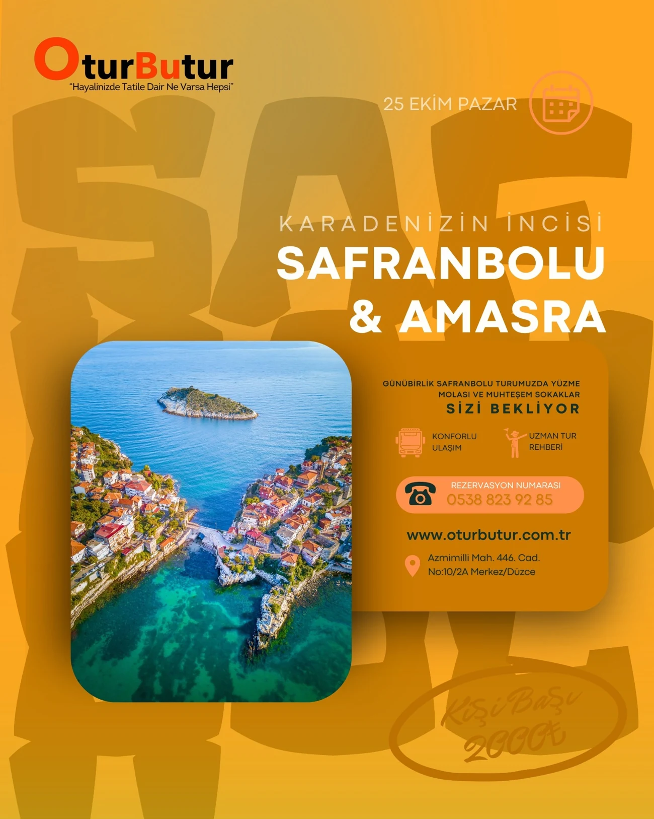 Safranbolu ve Amasra Turu tur afişi